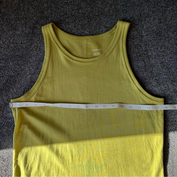 Everlane Leek Green Cotton Cutaway Tank - Picture 8 of 9